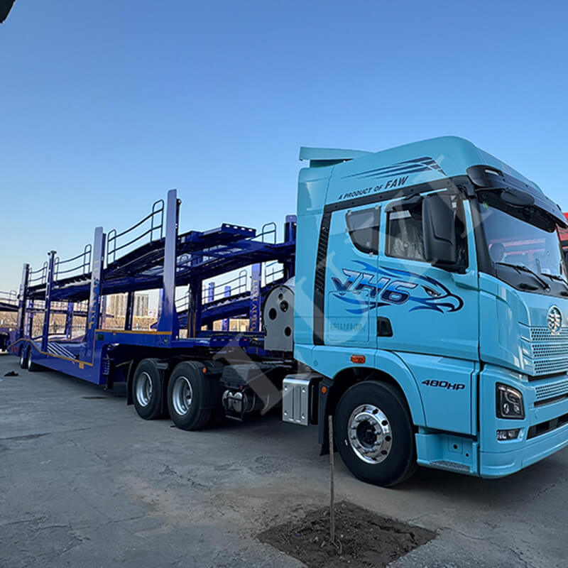 물류 요구사항을 정확하게 충족합니다! Luyi 8량 운반용 세미트레일러가 모잠비크에 인도되었습니다.