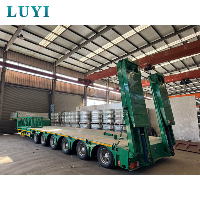 맞춤형 적응 요구 사항: Luyi 6축 로우베드 세미 트레일러가 에티오피아에 성공적으로 배송되었습니다.