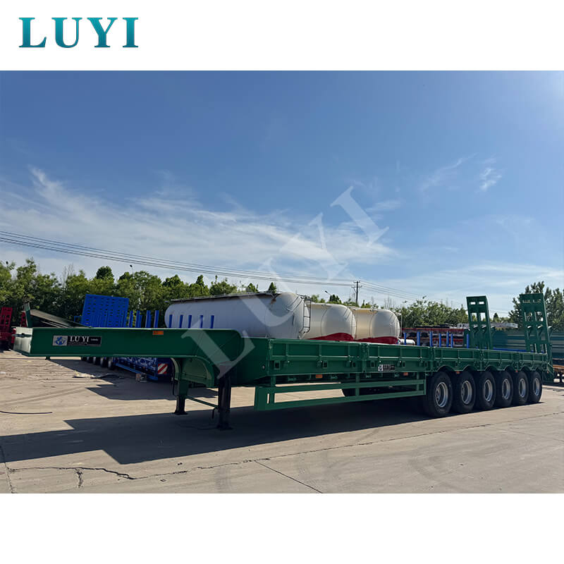 초국가적 협력의 새로운 성과! LUYI 6축 구즈넥 로우 베드 세미 트레일러는 모리타니로 일괄 배송됩니다.