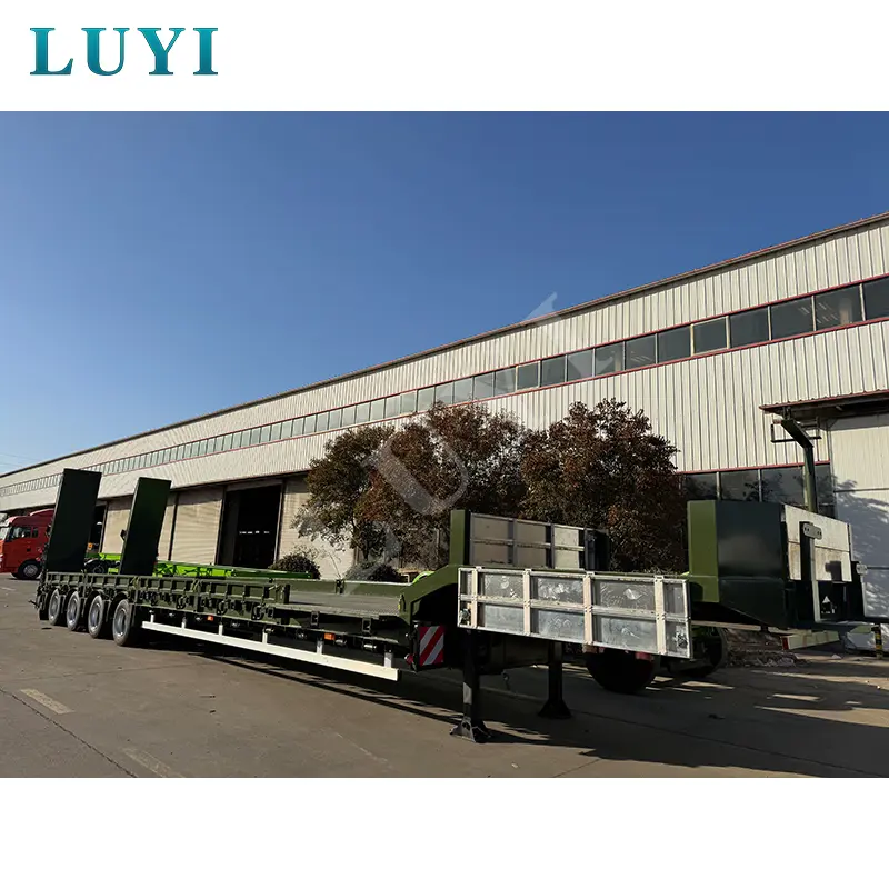 LUYI AUTO 로우베드 세미 트레일러용 유압 램프와 기계식 스프링 램프 비교