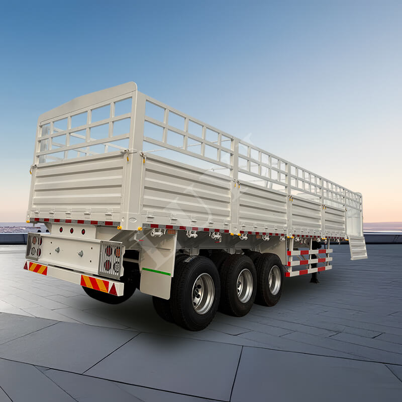 80 톤 다기능 측벽 찬장 반 화물 트레일러 트럭 수송을 위한 3개의 차축 1.5 미터 찬장 세미 트레일러