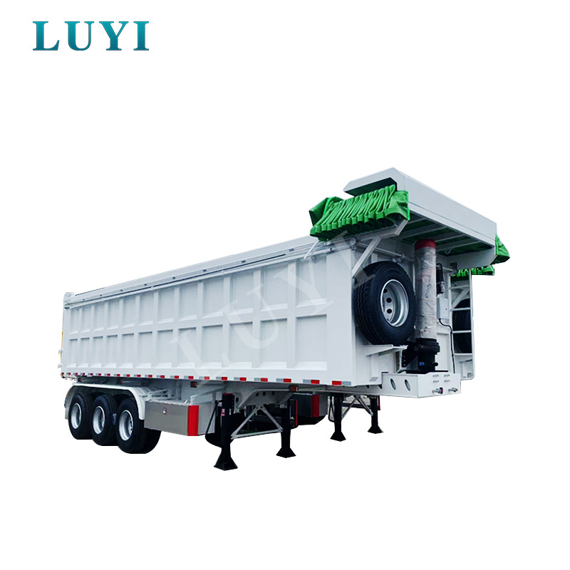 3축 100톤 후방 팁 덤프 세미트레일러