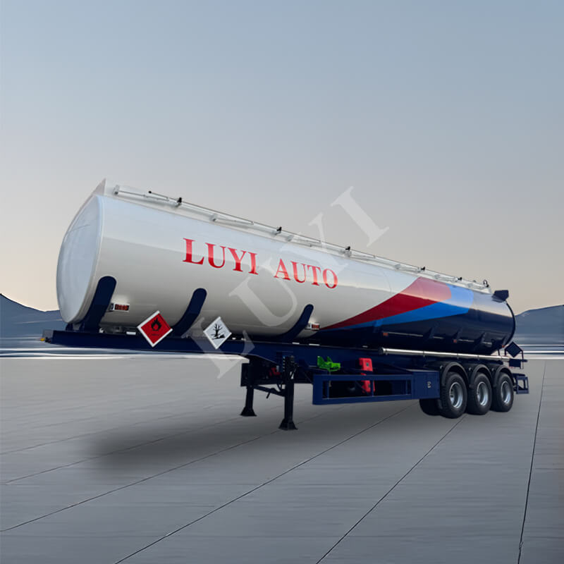 3축 5격실 45,000리터 탄소강 오일 탱크 세미 트레일러