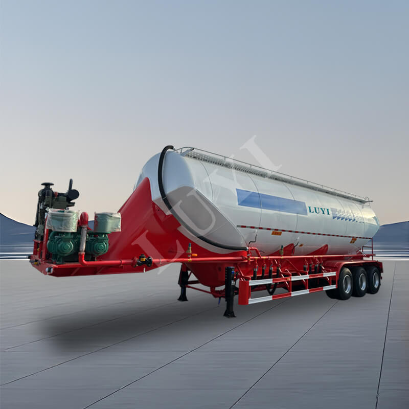 3축 50입방미터 벌크 V형 시멘트 탱크 세미트레일러