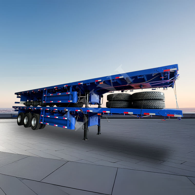 3 축 50 톤 평판 세미 트레일러 판매