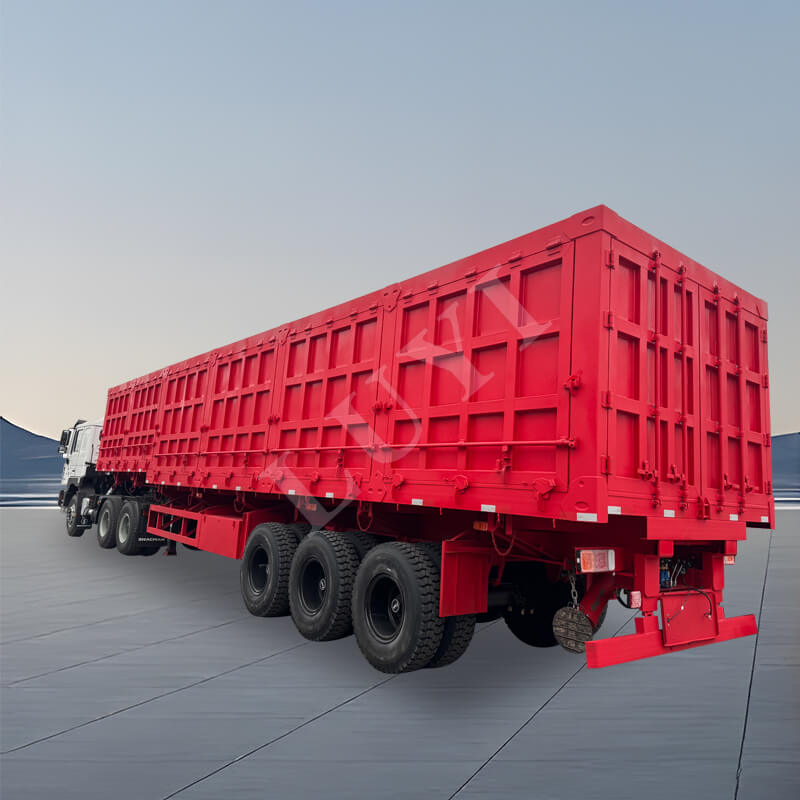 3축 60-80톤 덤프 측벽 세미트레일러