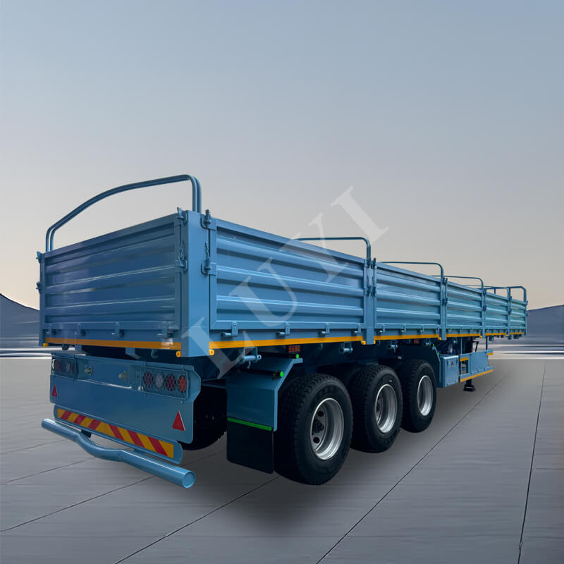 3축 60톤 건식 벌크 화물 스테이크 세미트레일러