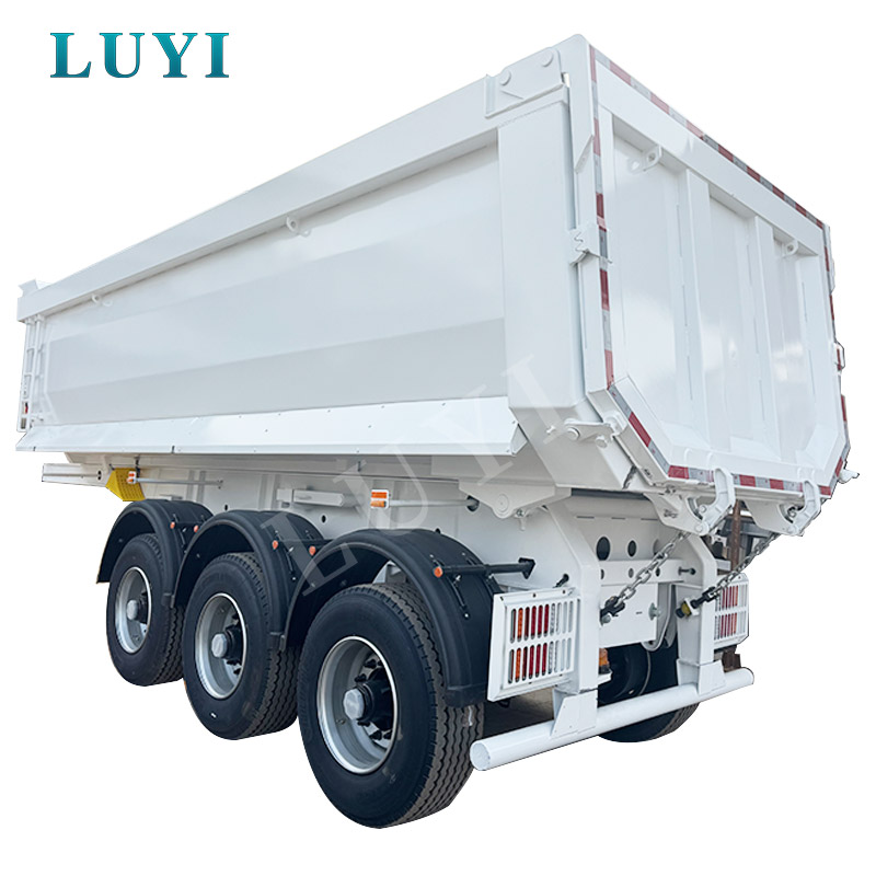 3축 60톤 U자형 후방 덤프 덤프 세미트레일러