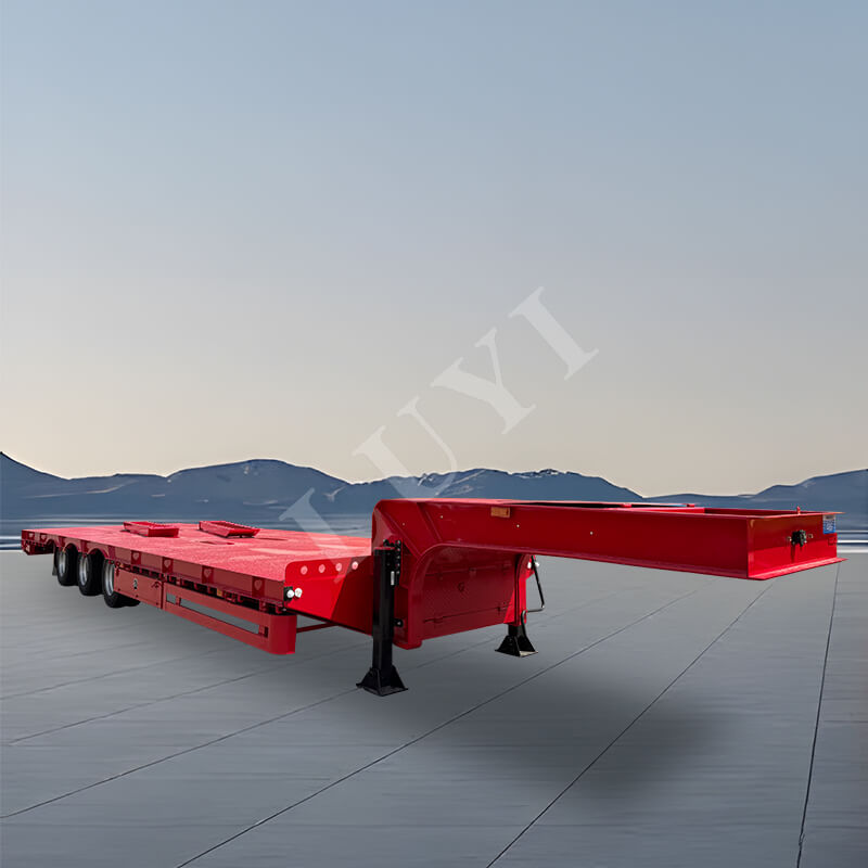 3축 80톤 로우 섀시 세미 트레일러