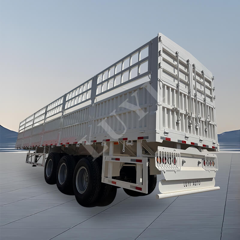 3축 80톤~100톤 탄소강 다기능 스테이크 세미트레일러