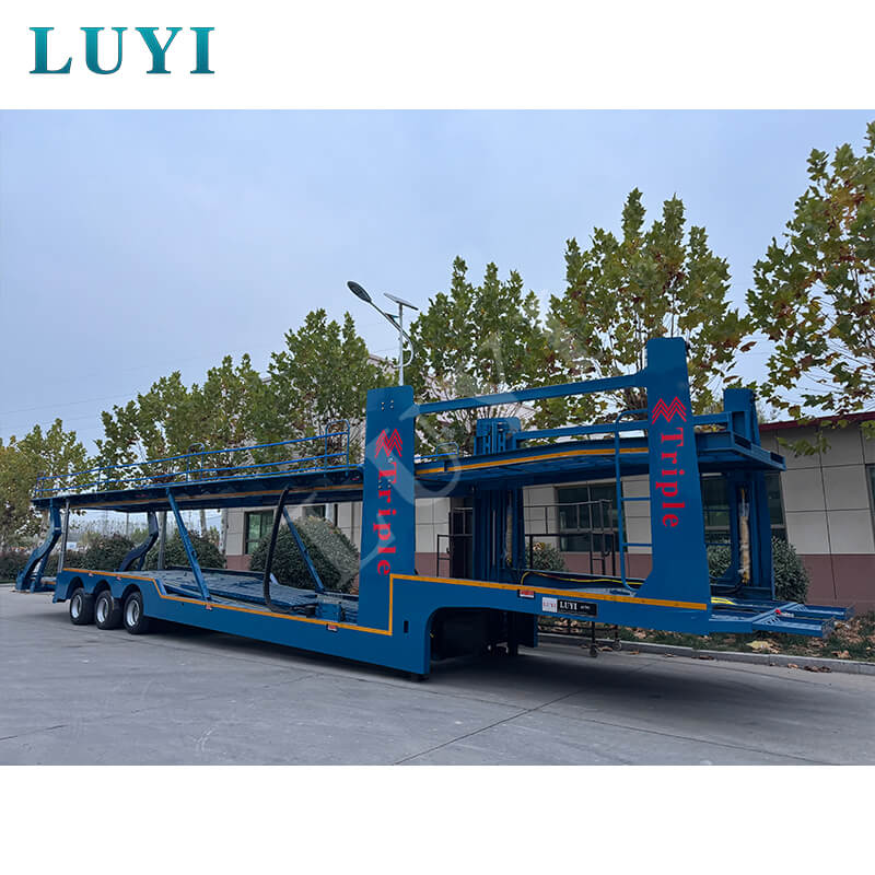 3축 자동차 운송 세미트레일러, 17m 컨테이너 트레일러