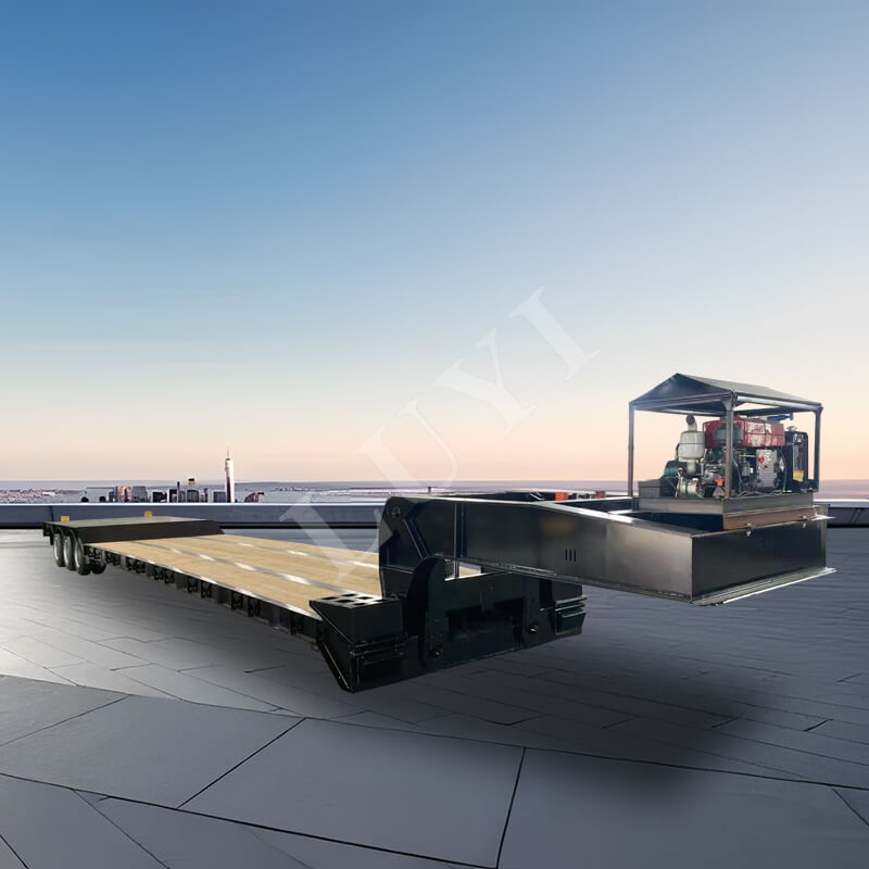 3축 분리형 구즈넥 로우보이 세미트레일러