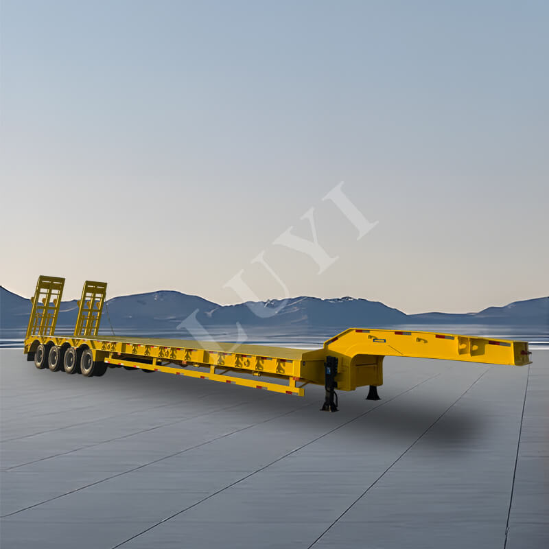 4축 80톤 맞춤형 구즈넥 로우보이 트레일러