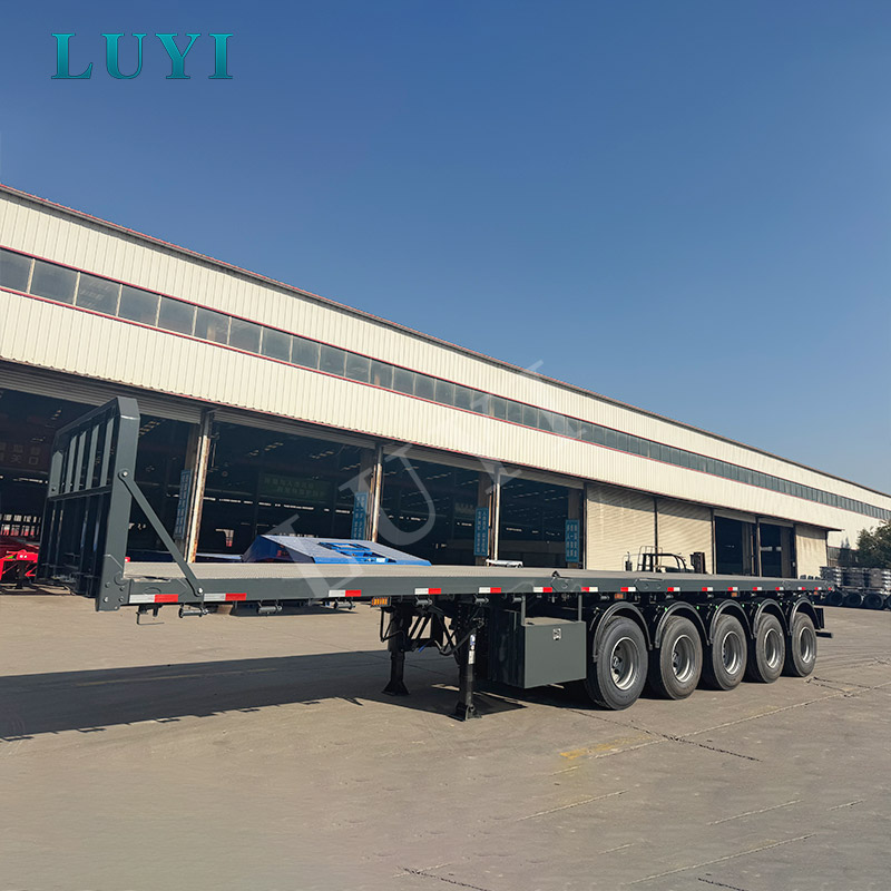5 축 20피트 40피트 컨테이너 트레일러 플랫 베드 평상형 트레일러 세미 트레일러