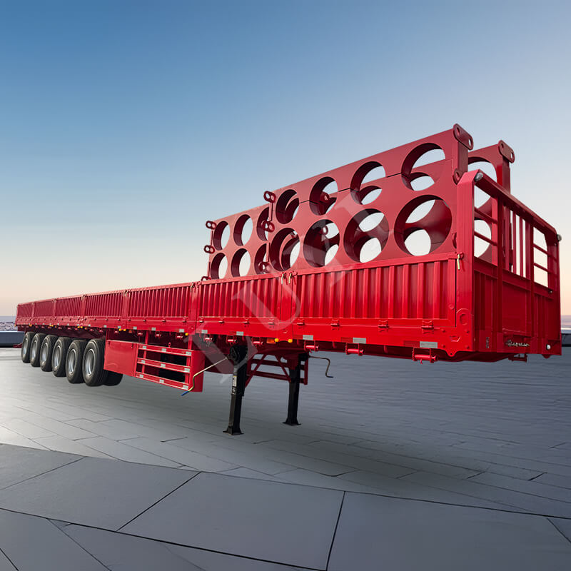 6축 15.5미터 80-100톤 40피트 측벽 세미트레일러,