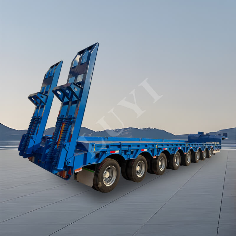 8축 150톤 구즈넥 헤비듀티 로우보이 트레일러