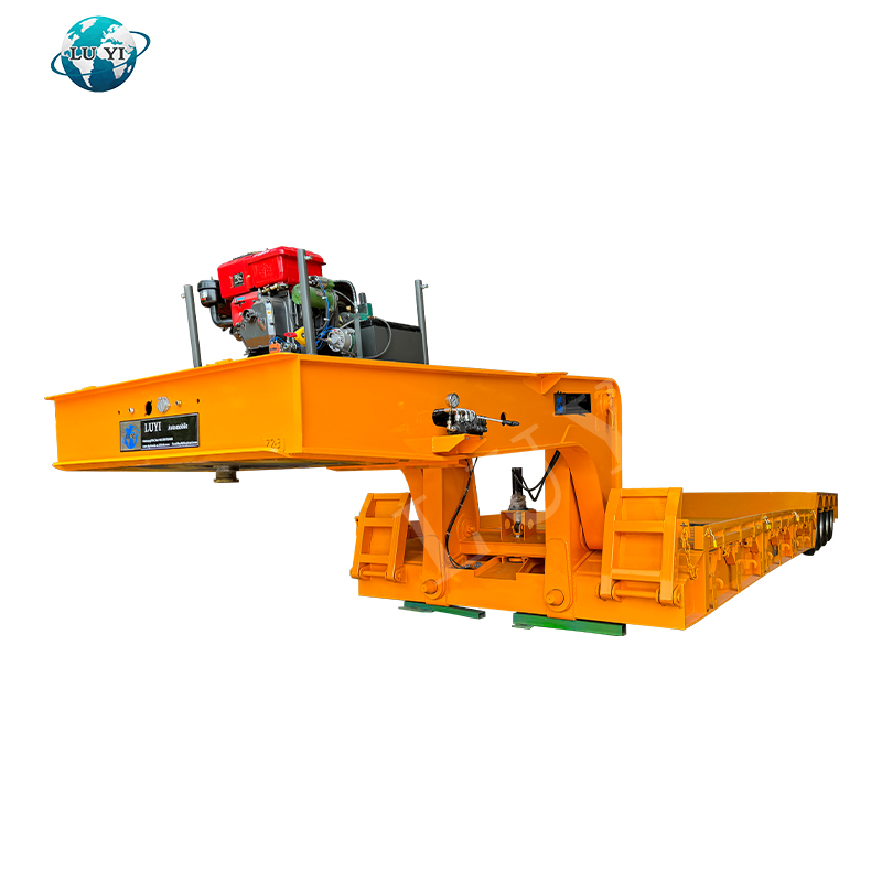 80톤 분리형 구즈넥 로우보이 세미 트레일러