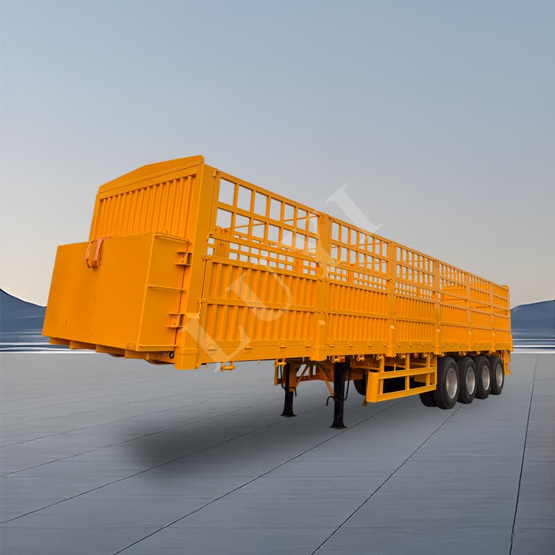 탈착식 측면 패널 4축 측벽 세미트레일러, 60톤 및 80톤 하이사이드 세미트레일러