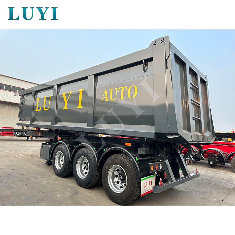 고품질 3축 후방 팁 유압 세미트레일러