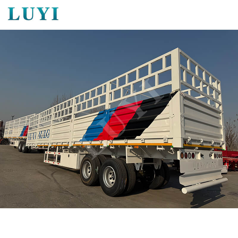 고품질 30 톤 60 톤 하이 울타리 세미 트레일러 판매