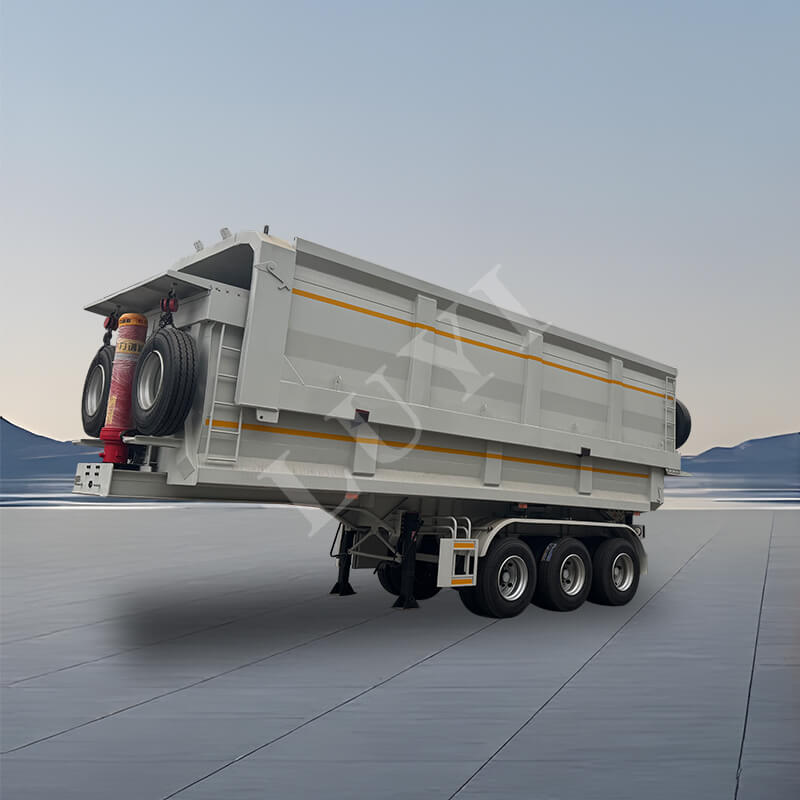 3축 60-80톤 후방 팁 덤프 세미트레일러