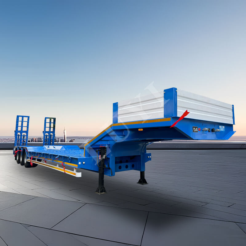 적재 용량이 40-80톤인 3축 로우 베드 세미트레일러