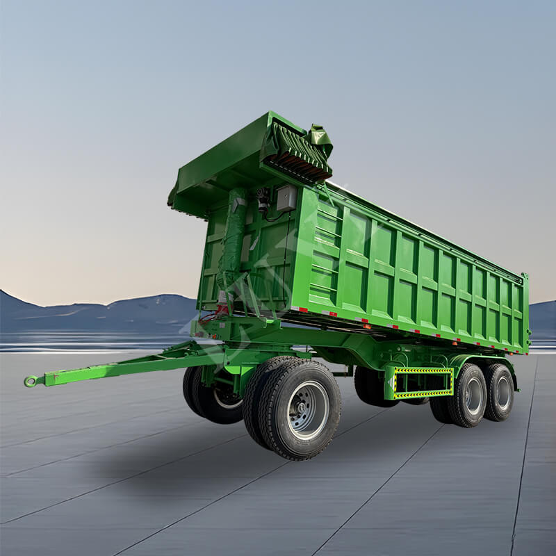 2축 직사각형 30/50 큐빅 후방 하역 세미트레일러